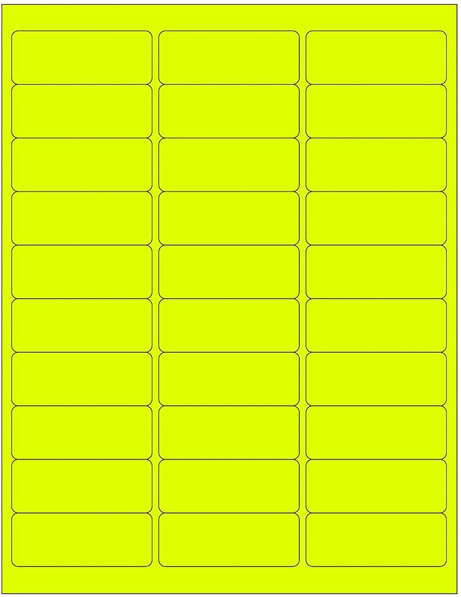 ProLine® Yellow Address Labels Amazon FBA Labels 30 Per Sheet 30UP 2.